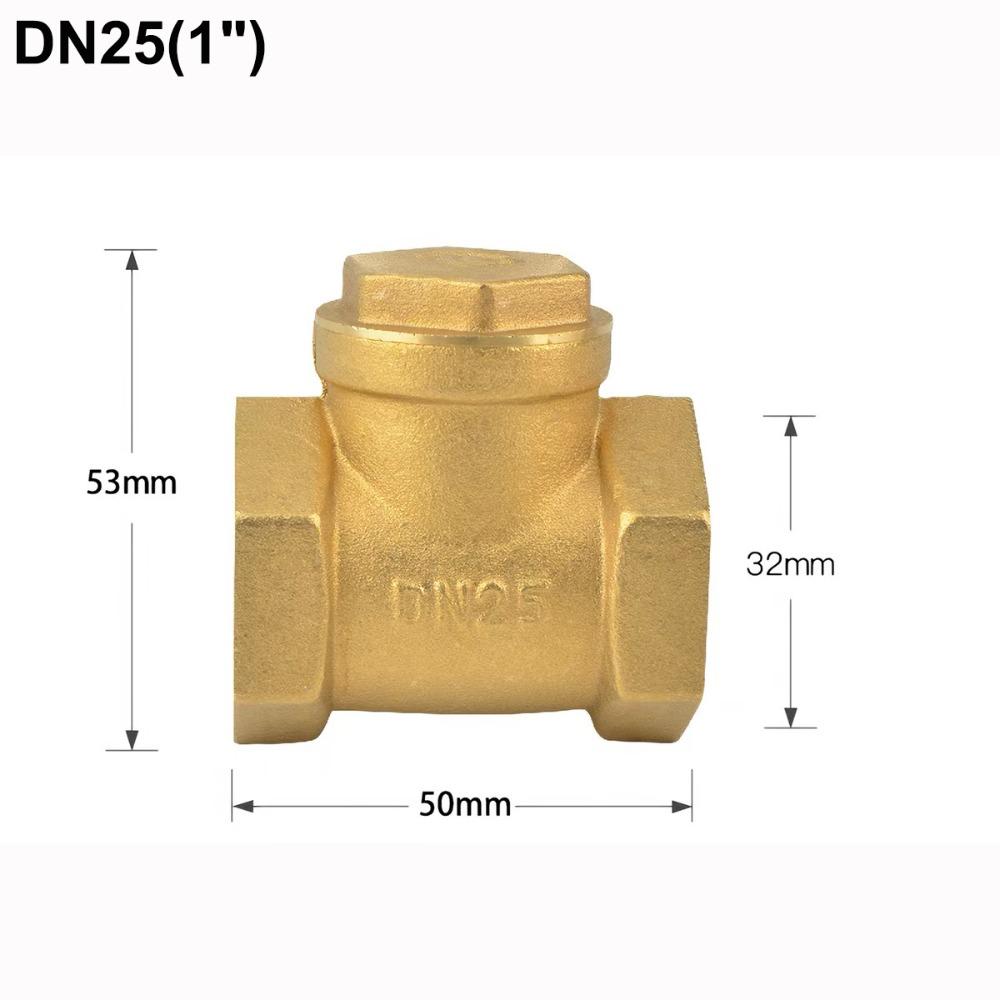 1/2" 3/4" 1" 1-1/4" 1-1/2" 2" Swing Check Valve BSP One Way Valve Durable Brass Check Valve