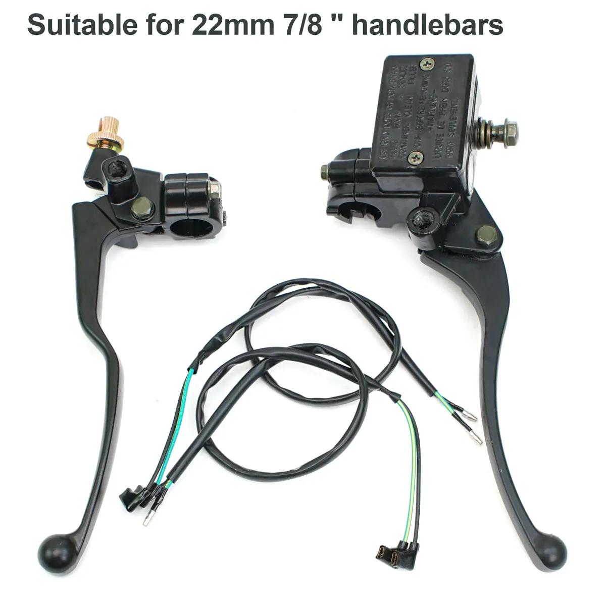 

22 мм 7/8 мотоциклетный гидравлический главный цилиндр сцепления тормозной насос рычаги резервуар комплект для мотокросса питбайк универсальный комплект ручек