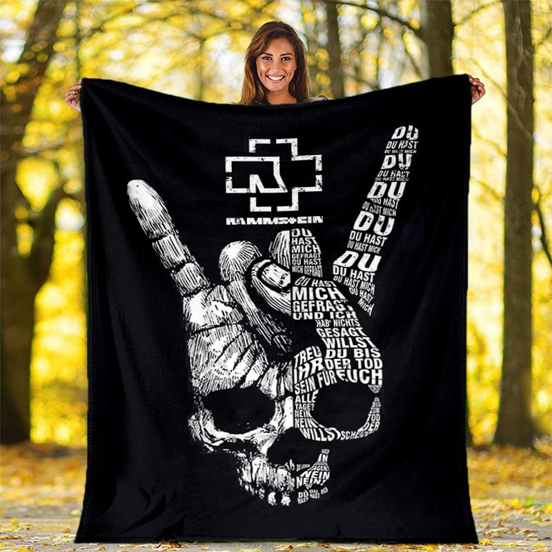 Till Lindemann, lead singer of the German heavy metal rock band Rammstein, blanket for warmth, home decoration for siesta, flannel blanket Y5