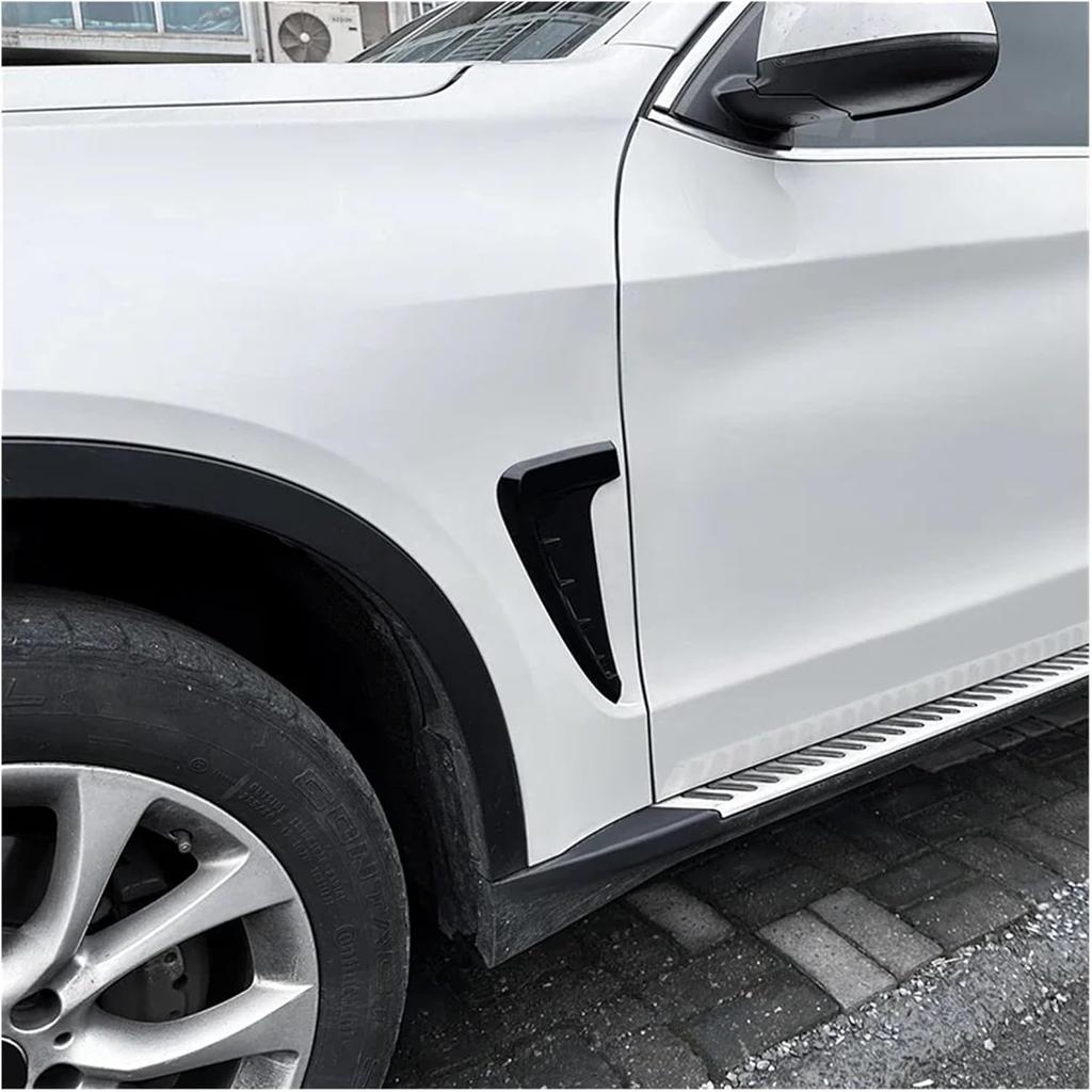 Car Bumper Spoiler Shark Gills Side Flow Fender Vent Stickers Cover Body Kits Vent Trim Compatible With BMW X5 F15 M Sport 2014-2018(Carbon Fiber)