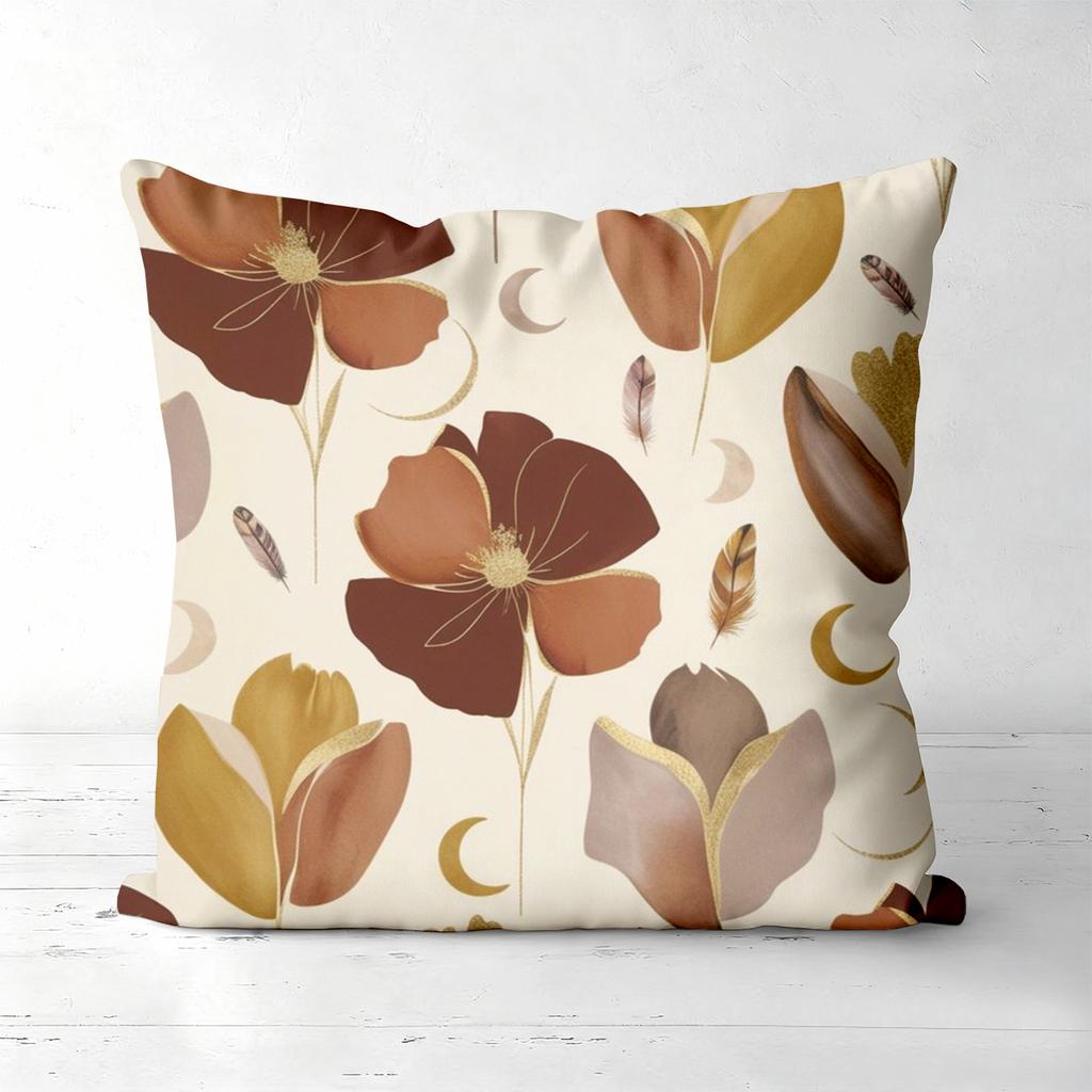 Floral Patterned Cushion Covers For Home Decor Polyester pillowcase, sofa decorative cushion cov Headboard Pillow