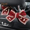 1/2 Stück Auto-Kopfstützenhaken, Handtaschen-Aufhänger, universell, einfache Installation, süßes Schleifen-Design, Aufbewahrungshaken, Auto-Innendekoration