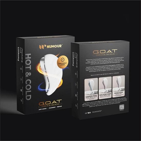 G.O.A.T Smart Electric Gua Sha Handheld Face Machine For Facial EMS Technology with LED Purple, Blue Red Light Hot  Cold Massage