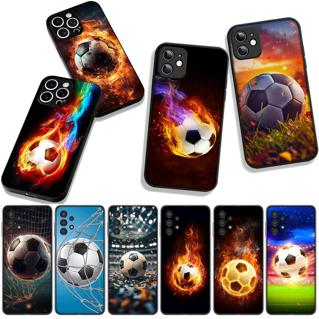 Football Sports Soccer Phone Cover Case for Apple iPhone 16 15 14 Plus 13 12 Mini 17 Pro Max + ProMax 16E Air 16+ Casing