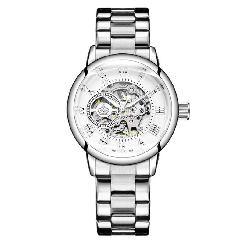 Orologi Meccanici di Lusso da Donna Oro Rosa Scheletro Automatici da Polso Regalo