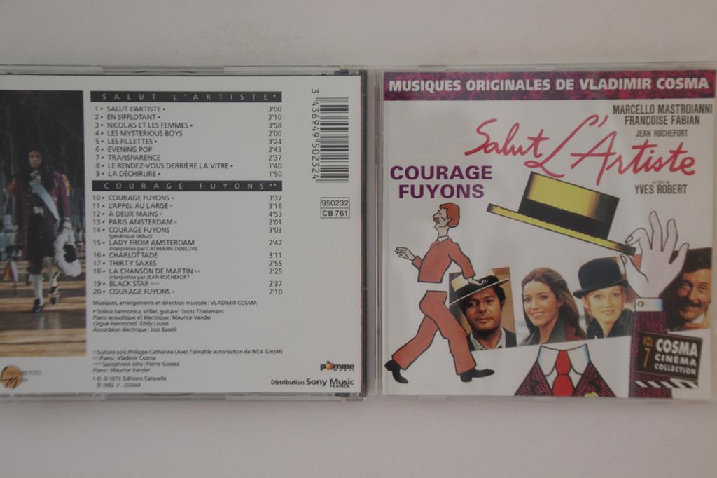 CD OST, VLADIMIR COSMA - Salut L'Artiste / Courage Fuyons 950232 POMME 1992 France Soundtracks & Musicals Used