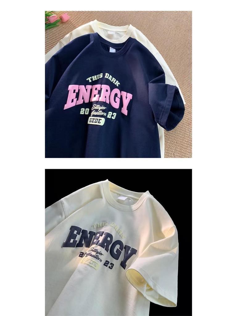 Men's Burgundy Oversized Retro Summer T-Shirt - Short Sleeve, Pure Cotton, Five-Sleeve Trend