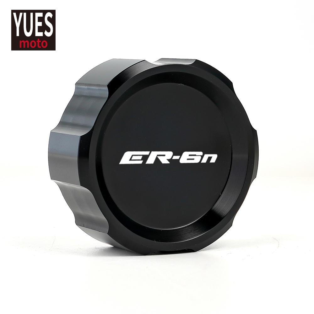 Motorcycle Accessories CNC Rear Brake Fluid Cylinder Master Reservoir Cover Cap For KAWASAKI ER6N ER 6N ER 6F