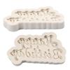 DL 1pc New Happy Birthday Letters Silicone Fondant Cake Mold Chocolate Baking Mould