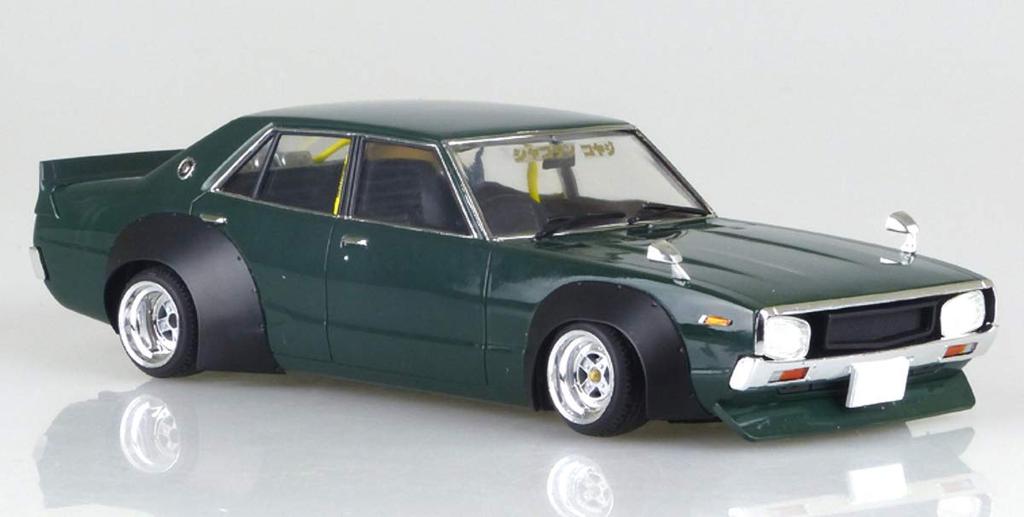 Aoshima Bunka Kyozai Seria Liberty Walk 8 LB Works Nissan Skyline Kenmeri 4Dr 2015 Model Plastikowy 1/24 Nie. wer.