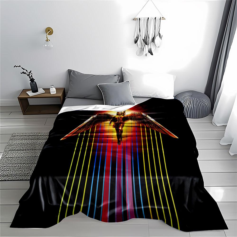 Winged Heroine with Rainbow Trail for all seasons blanket lunch break throw gift