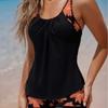Women Printed Two Piece Modest Quick Dry Split Swimsuit For Swimming