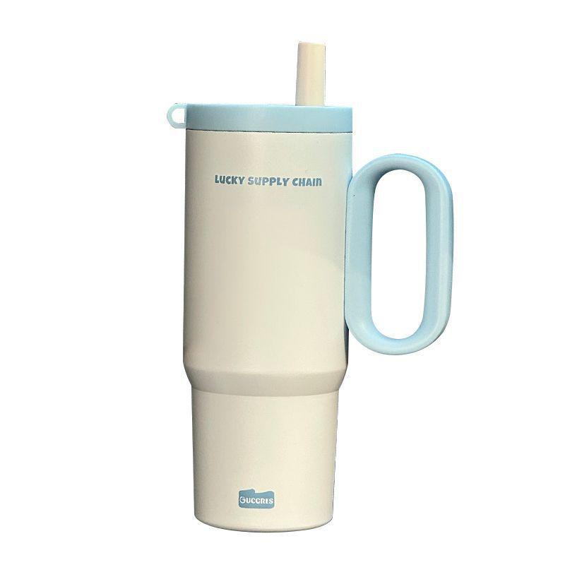 Light luxury high-grade water-sensitive cup 316 stainless steel portable coffee cup large capacity high value niche thermal insulation kettle
