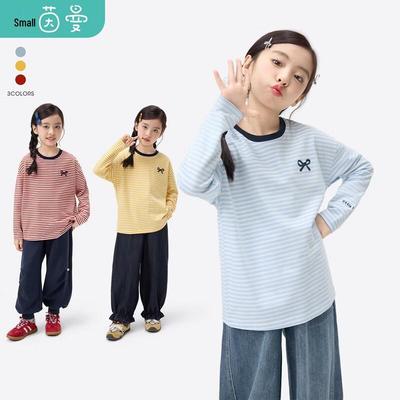 Gestreiftes Langarm-T-Shirt für Mädchen