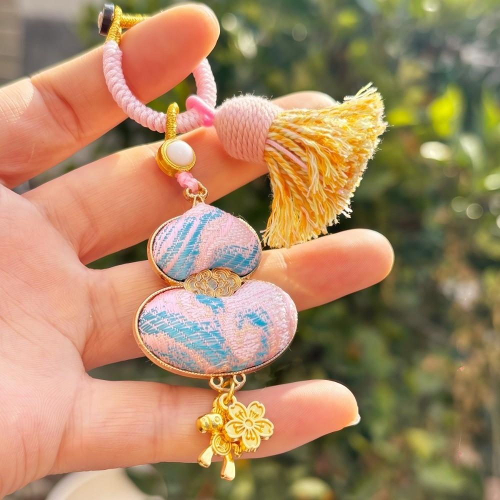 Horse Chinese Traditional Key Chain Beads Tassels Embroidered Cat Key Ring  for Gifts