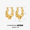 Simple Stainless Steel Earrings Wide Hoop Drop Earrings For Women Fashion Jewelry Accessories Gifts