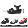 Taglia Piccola 33-43 Moda Scarpe Morbide in Pelle Sandali Zeppa Piattaforma Donna Sandali con Tacco Alto Estivi Ufficio Spiaggia Mamma