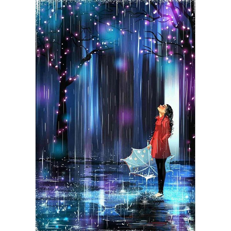5D Diy Diamond Painting Flowers Woman Wings Cross Stitch Kits Full Round Drill Embroidery Mosaic Art Picture Of Bedroom Decor