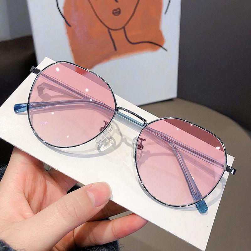 Ultralight Korean-Style Prescription Glasses for Women - Anti-Blue Light, Trendy & Protective Myopia Discoloration Lenses