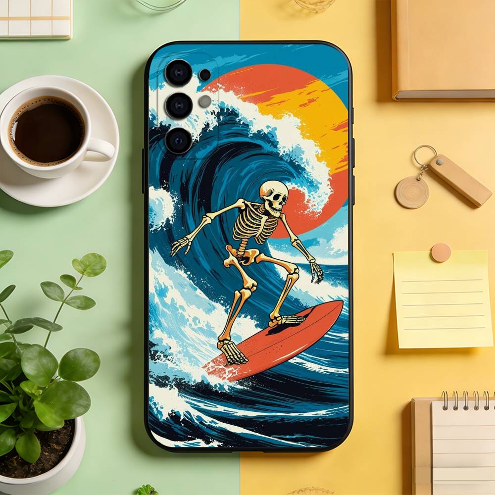 

Retro Streetwear Aesthetic Phone Case For Samsung S25,S24,S21,S22,S23,S30,Ultra,S20,Plus,Fe,Soft Silicone Black Cover Samsung S26