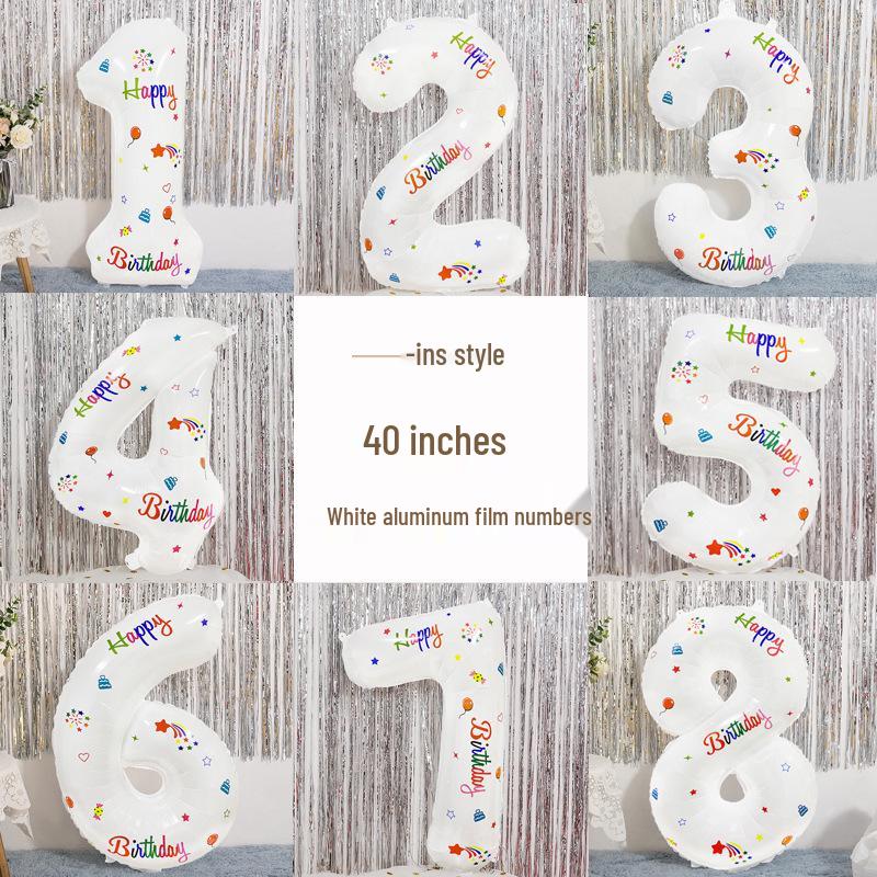 White Daisy & Sunflower Balloons - Birthday Decorations & Photo Props with Smiley Faces