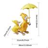 Duck Holding Umbrella Statue ,Garden Decor, Animal Sculpture, Resin Figurine for Lawn
