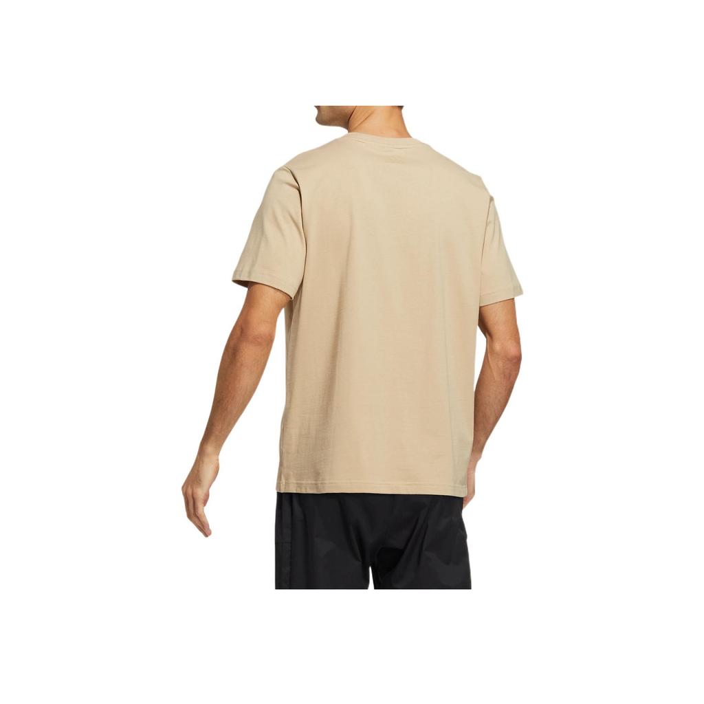 Adidas Solid Color Big Logo Print Casual Sports Short Sleeve T-Shirt Men Tops Brown HE7427