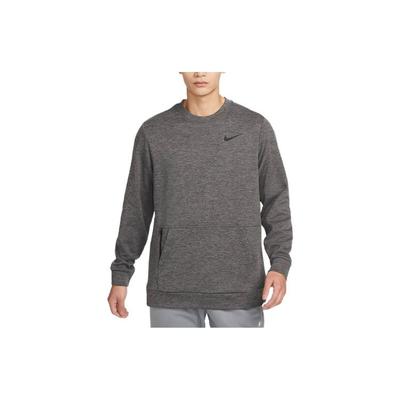 Felpa Sportiva Therma Training Pullover Manica Lunga Uomo Top Carbone-Nero CU7272-071