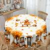 1 Fall Thanksgiving Vintage Elegant Pattern Tablecloth, Vintage Arch Swing, Maple, Pumpkin Tablecloth