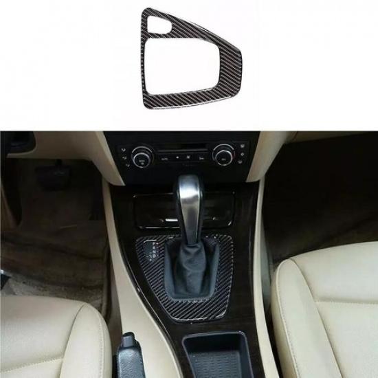 Real Carbon Fiber 05-12 For BMW 3-Series Central Console Gear Shift Strip Cover