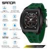Sanda Dual Display Multifunctional Waterproof Luminous Men's Wristwatch 