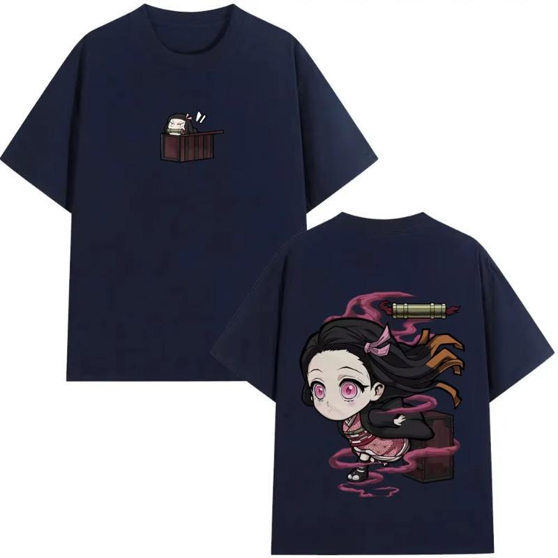 Anime Demon Slayer Tshirt Kawaii Cute Kamado Nezuko Graphic T Shirts Men Women Cartoon Manga Tee Shirt Mens Oversized Tshirts