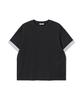 UCLA Unisex Roll-Up Bi-Color Crop T-Shirt [Black](Ucrsta1)