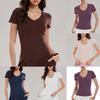 American Style Womens Athletic T Shirt With Moisture Wicking Fabric For Yoga Fitness And Running
