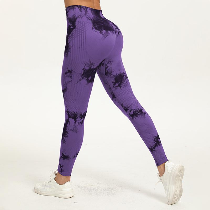 Seamless High-Waist Peach Lift Yoga Pants with Tummy Control