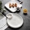Creative Simple Separated Dumpling Plate Tableware Ceramic Fruit Plate Salad Plate Kitchenware