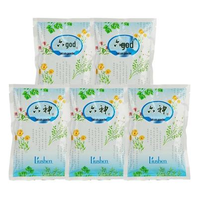 Liushen Refreshing Talcum Powder, 5 X 75g Pack
