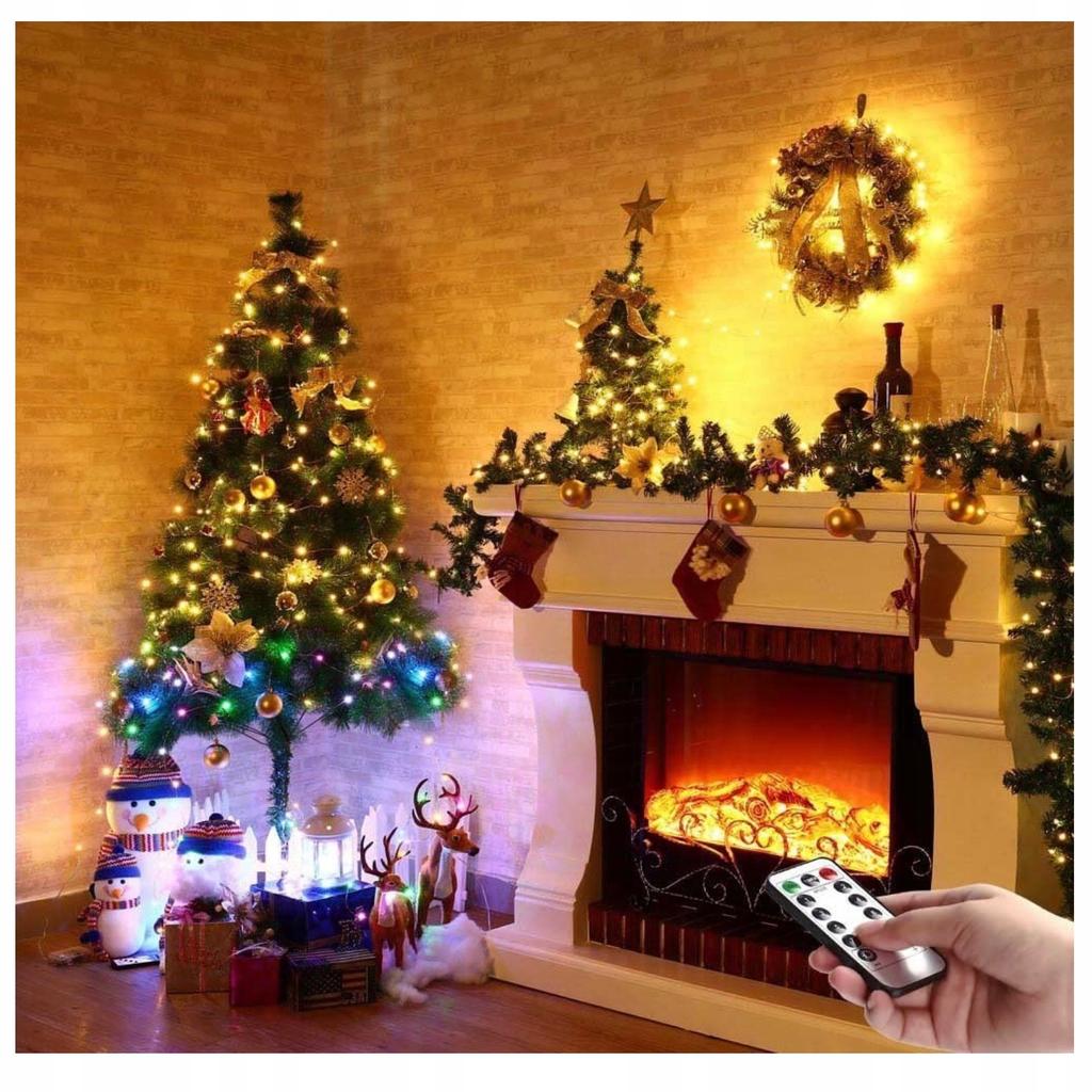 Wire lights 50x LED multicolor 5M + remote control powered by USB