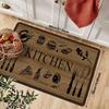 1Pcs Anti Fatigue Kitchen Rugs, Vintage Wood Print Waterproof Non-Slip Thick Cushioned Kitchen Mat Heavy Duty Comfort Standing Mat for Kitchen