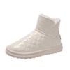 Fashion Winter Waterproof Keep Warm Women'S Ankle Snow Boots Fashionable Sweet Beige Outdoor Thickened Plush Platform Cotton Shoes