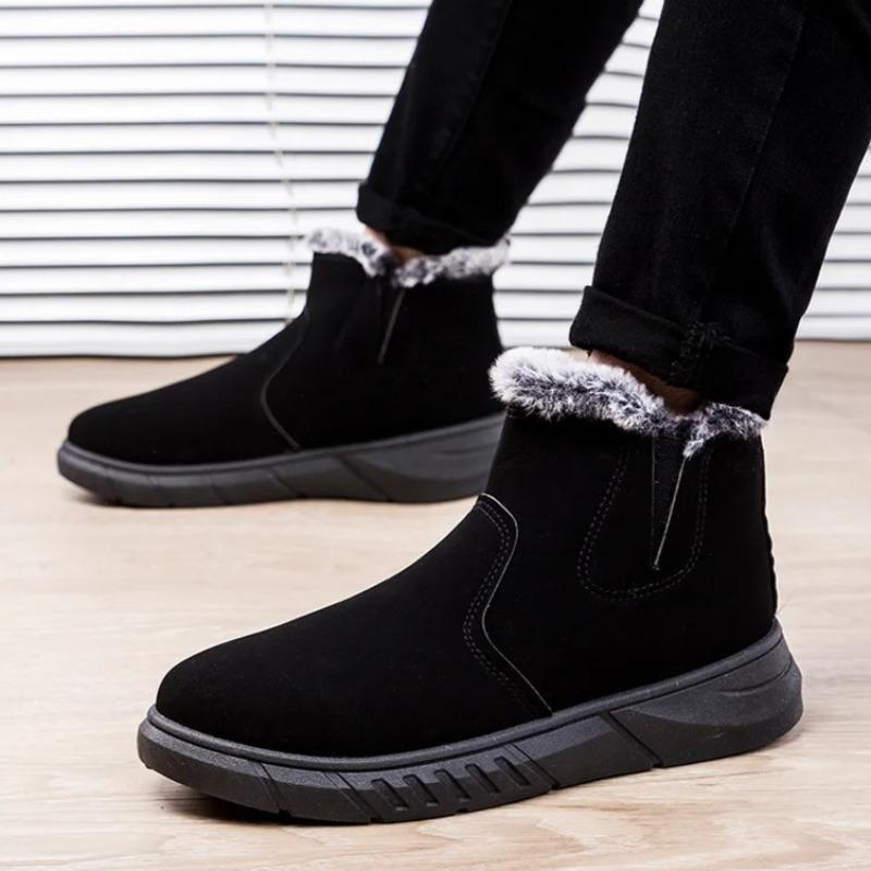 Men's Snow Boots 2026Winter High Top Cotton Shoes Plush Warm Winter Boots for Men Outdoor Non-slip Platform Booties Botas Hombre