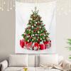Christmas Wall Tapestry, Tree Wall Hanging Large Tapestry Decoration Polyester Fiber White Hem Around for Dorm Room Bedroom