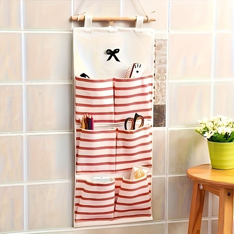 

Line Hanging Storage Bag Organizer with Multi Pockets, Wall Mounted Versatile Organizing Closet Storage Room Organizer