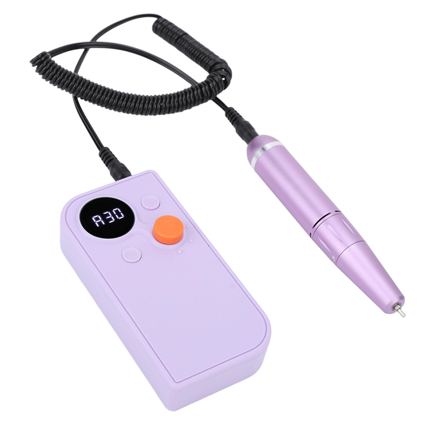 

Электрическая дрель для ногтей, 30000 об/мин, портативный инструмент для полировки ногтей, набор для маникюра и педикюра для домашнего салона фиолетовый