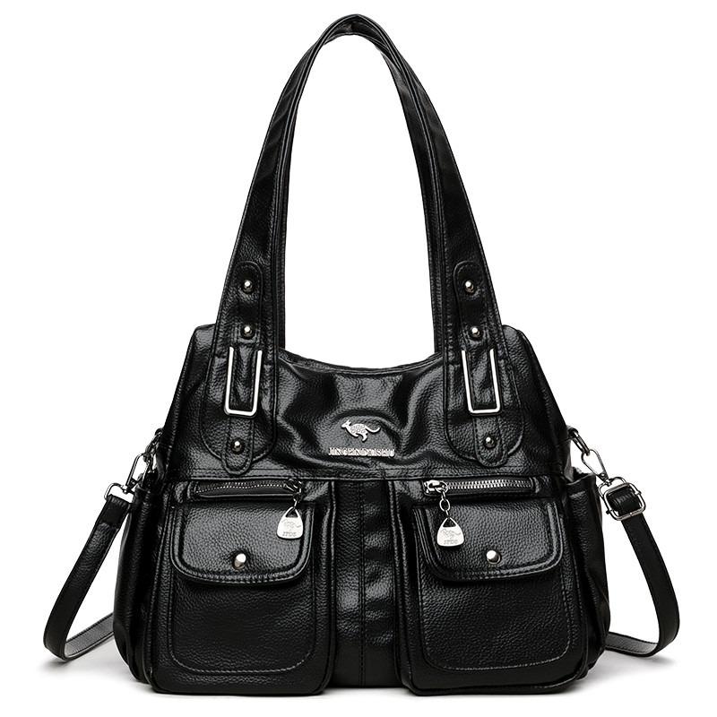 Trendy dámská taška přes rameno s více kapsami, všestranná crossbody kabelka pro každodenní a neformální použití