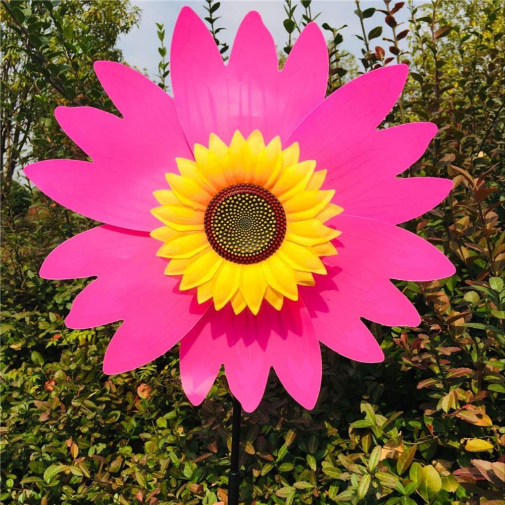 Multistyles Rotating Sunflower PVC Garden Yard Wind Spinner  Outdoor Party Picnic Decor