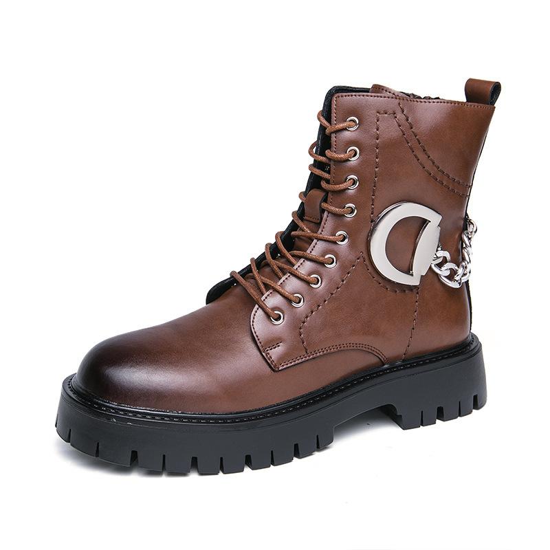 

Leather shoes business leather shoes men s casual leather shoes men s lace-up high-top high-top spring men s shoes 2025 new 45