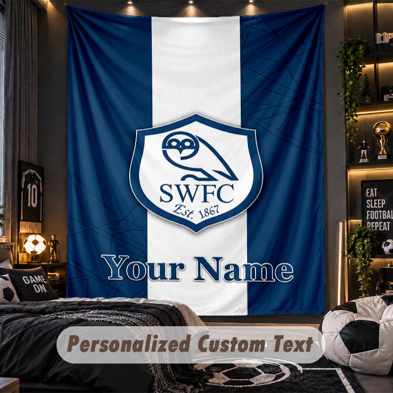 TapestrySheffield Wednesday FC Custom Name Text Personalized Wall Hanging Tapestry Home Wall Decor