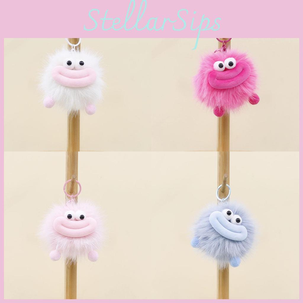 Plush Keychain Stuffed Animal With Big Mouth Design For Bag Decor Gift