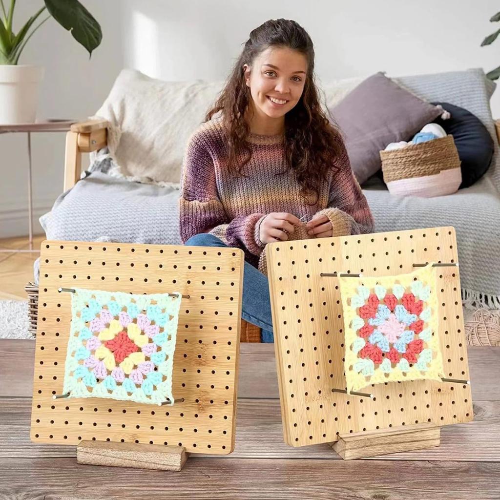 Blocking Crochet Knitting 28cm X Includes 20 Stainless Steel Pins and Hand Sewing Needles Board, Board, 28cm,